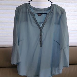 Light Denim Blue Blouse